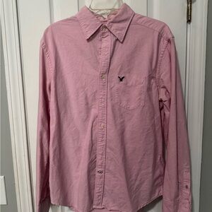 American Eagle Outfitters Soft Pink Button-Up